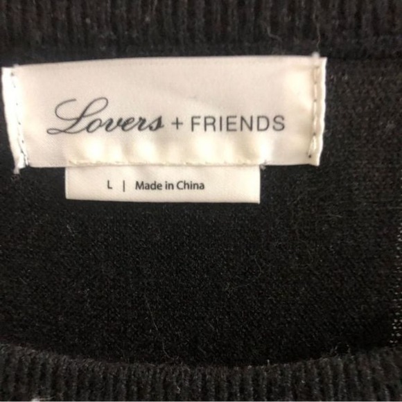 Lovers + Friends Black Wool Blend Knit Dolman Sleeve Sweater‎ Size Large - Picture 3 of 7